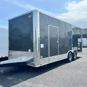 8.5×20 TA BBQ Food Trailer in Gray – Quality Cargo