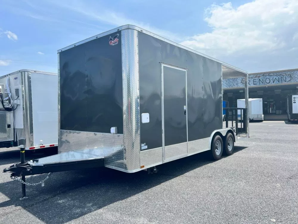 8.5×20 TA BBQ Food Trailer in Gray – Quality Cargo
